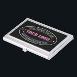 Your Company Logo Name Website Business Card Case<br><div class="desc">Custom Colors and Fonts - Personalized Business Card Cases with Your Company Logo Name Website or Custom Text Promotional Business Gift - Add Your Logo - Image or QR Code - Photo / Name - Company / Website / Information / More - Resize and move or remove and add elements...</div>
