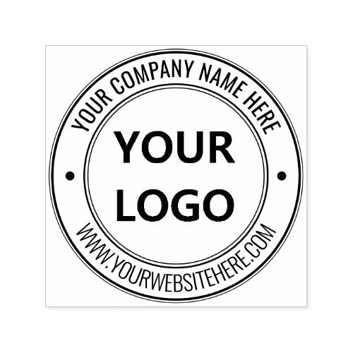 Your Company Logo Name Website Round Stamp Example