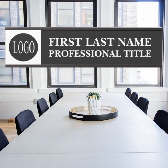 Your Company Logo Office Door Sign Black and White (Creator Uploaded)