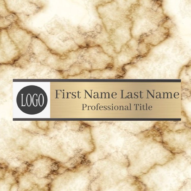 Your Company Logo Office Door Sign Faux Gold (Creator Uploaded)