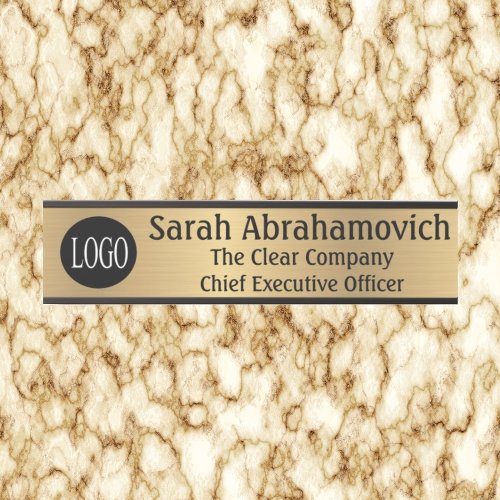 Your Company Logo Office Door Sign Gold Color