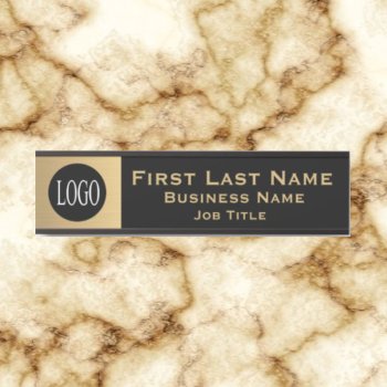 Your Company Logo Office Door Sign Gold Luxury by designs456 at Zazzle