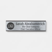 Your Company Logo Office Door Sign Metallic Look