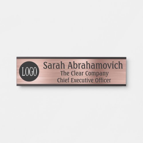 Your Company Logo Office Door Sign Long Name