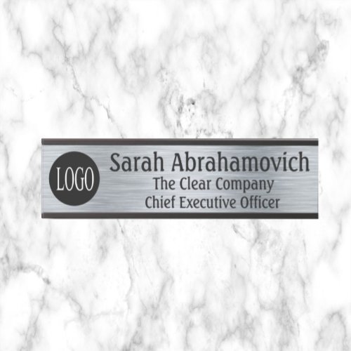Your Company Logo Office Door Sign Long Name