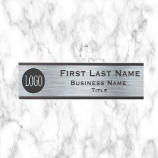 Your Company Logo Office Door Sign Metallic Look