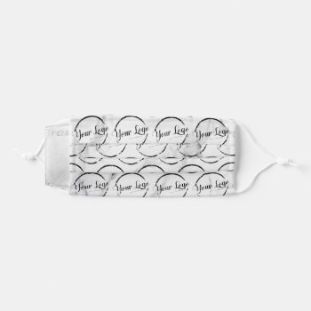 Your Company Logo On Marble Adult Cloth Face Mask by TheSillyHippy at Zazzle
