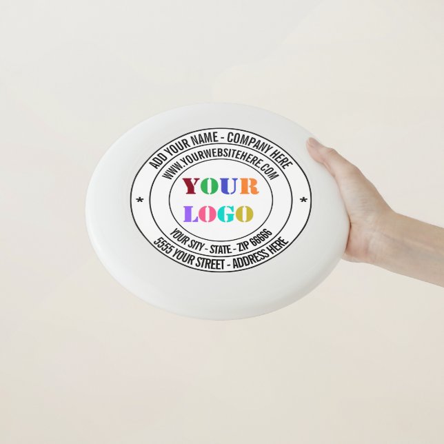 Your Company Logo or Photo Custom Text Frisbee (In Hand)