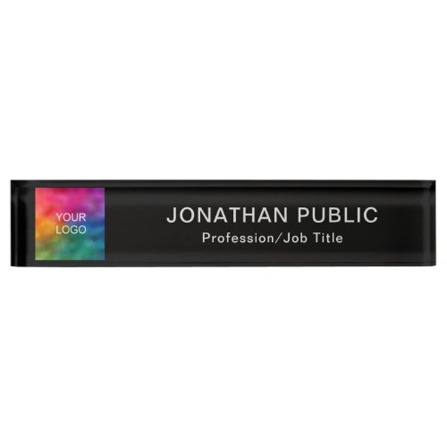 Your Company Logo Or Photo Here Custom Template Desk Name Plate