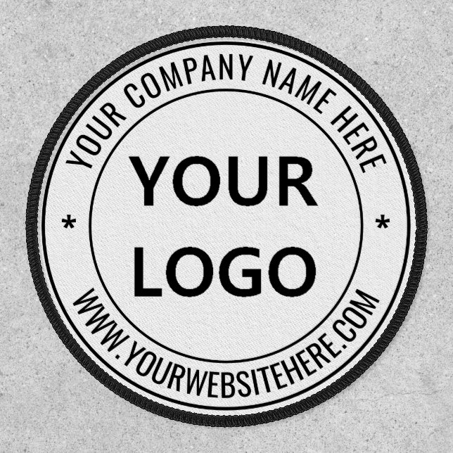 Your Company Logo Patch Example Custom Text (Front)
