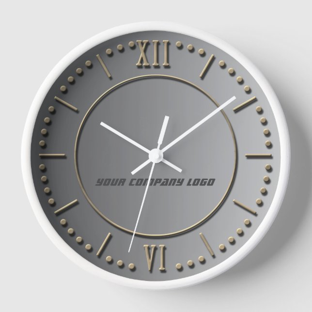 YOUR COMPANY LOGO,personalized,add your text Clock (Front)