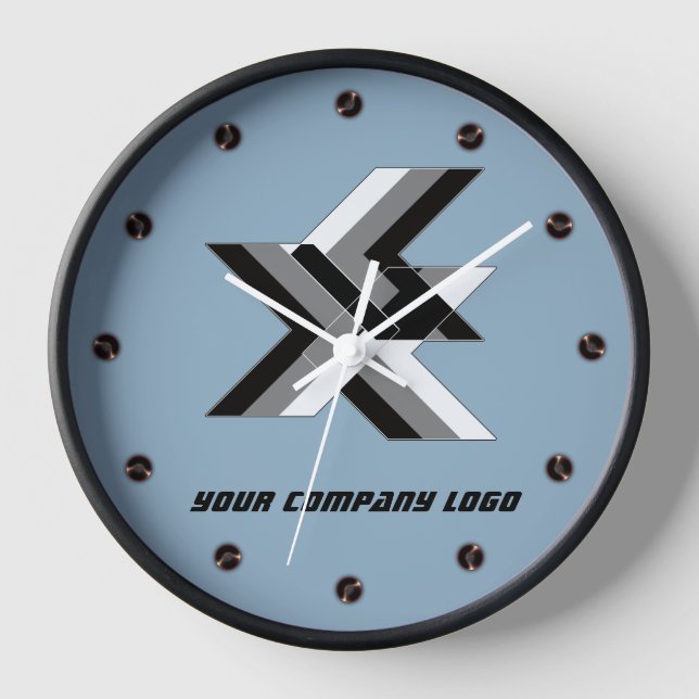 YOUR COMPANY LOGO,personalized,add your text Clock (Front)