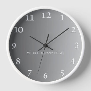 YOUR COMPANY LOGO,personalized,add your text Clock