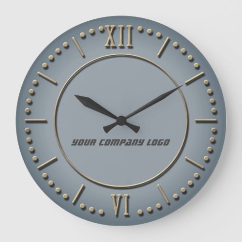 YOUR COMPANY LOGOpersonalizedadd your text Large Clock