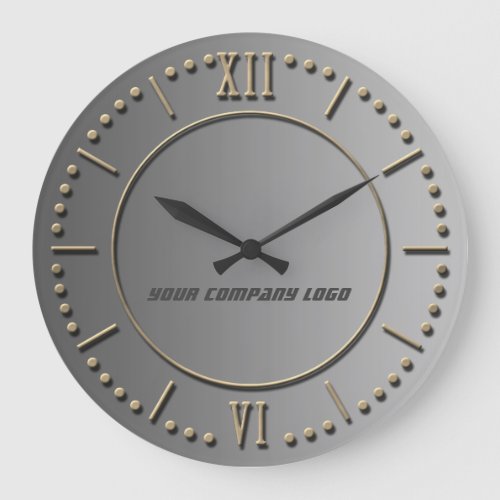 YOUR COMPANY LOGOpersonalizedadd your text Large Clock