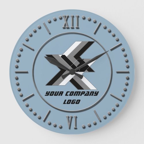 YOUR COMPANY LOGOpersonalizedadd your text Large Clock