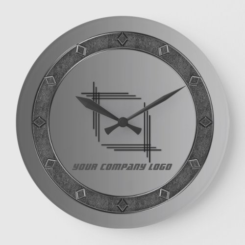 YOUR COMPANY LOGOpersonalizedadd your text Large Clock