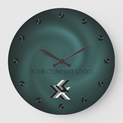YOUR COMPANY LOGOpersonalizedadd your text Large Clock