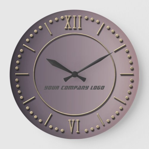 YOUR COMPANY LOGOpersonalizedadd your text Large Clock