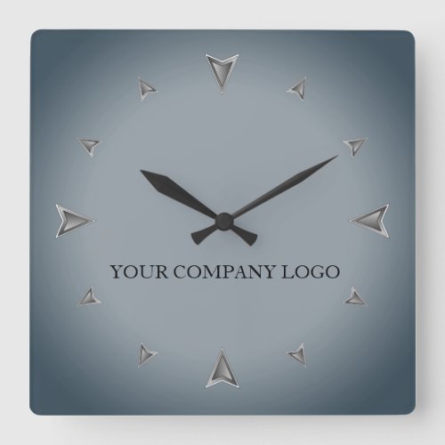 YOUR COMPANY LOGOpersonalizedadd your text Large Square Wall Clock