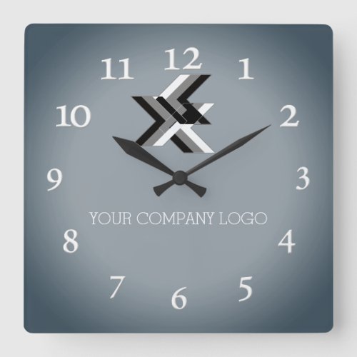 YOUR COMPANY LOGOpersonalizedadd your text Large Square Wall Clock