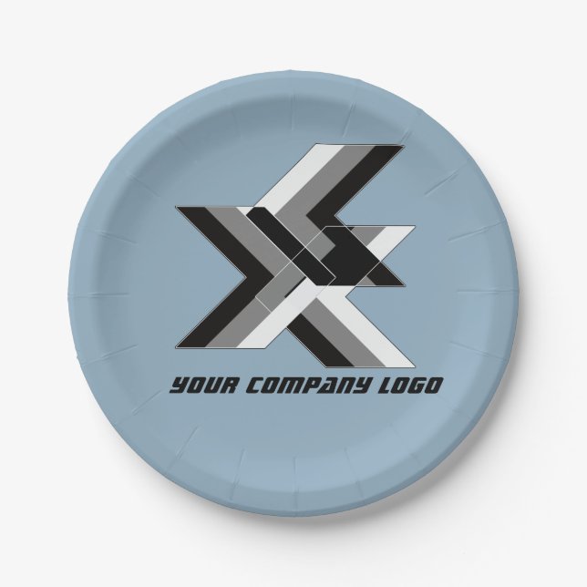 YOUR COMPANY LOGO,personalized,add your text Paper Plates (Front)