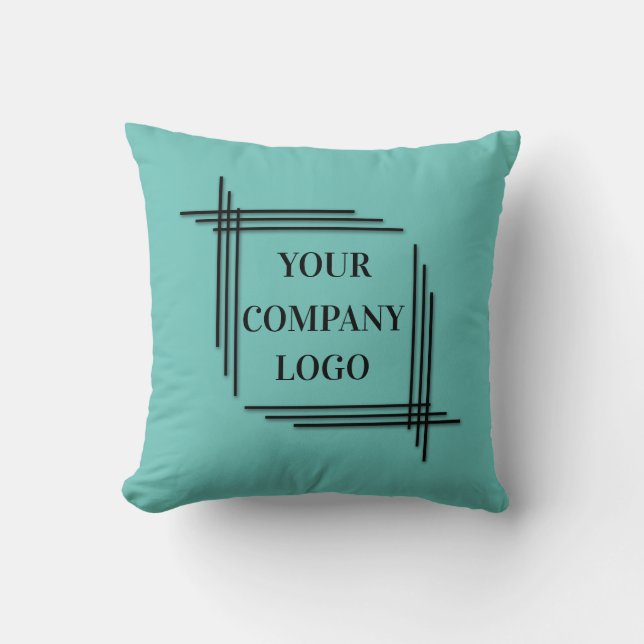YOUR COMPANY LOGO,personalized,add your text Throw Pillow (Front)