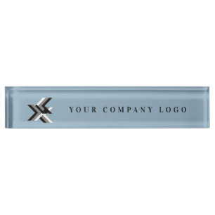 YOUR COMPANY LOGO,personalized Desk Name Plate