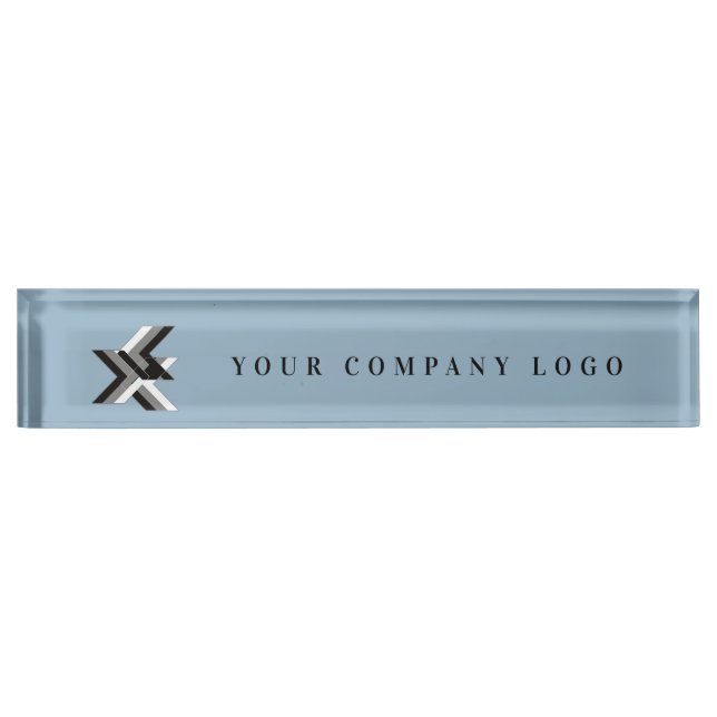 YOUR COMPANY LOGO,personalized Desk Name Plate (Front)