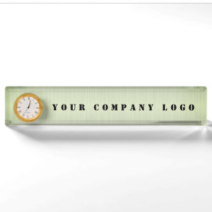 YOUR COMPANY LOGO,personalized Desk Name Plate