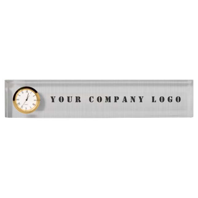 YOUR COMPANY LOGO,personalized Desk Name Plate (Front)