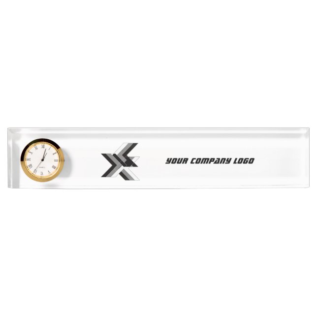 YOUR COMPANY LOGO,personalized Desk Name Plate (Front)