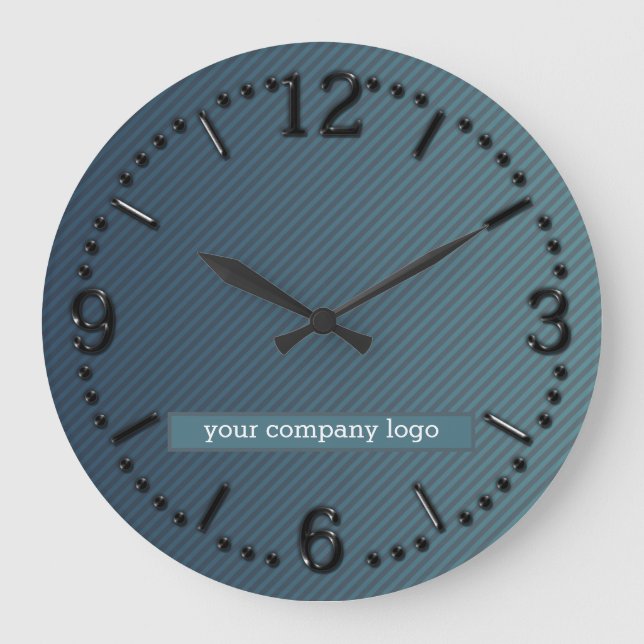 YOUR COMPANY LOGO,personalized Large Clock (Front)