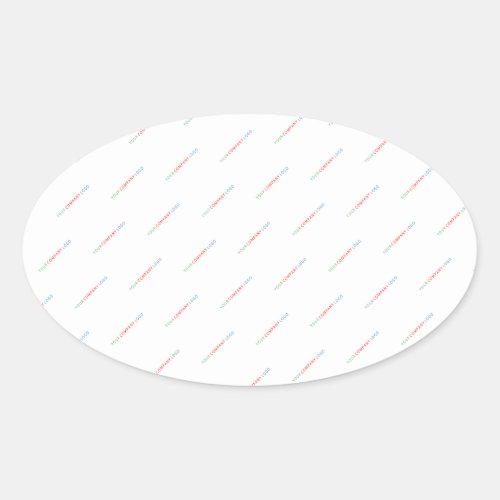 your company logo personalized   oval sticker