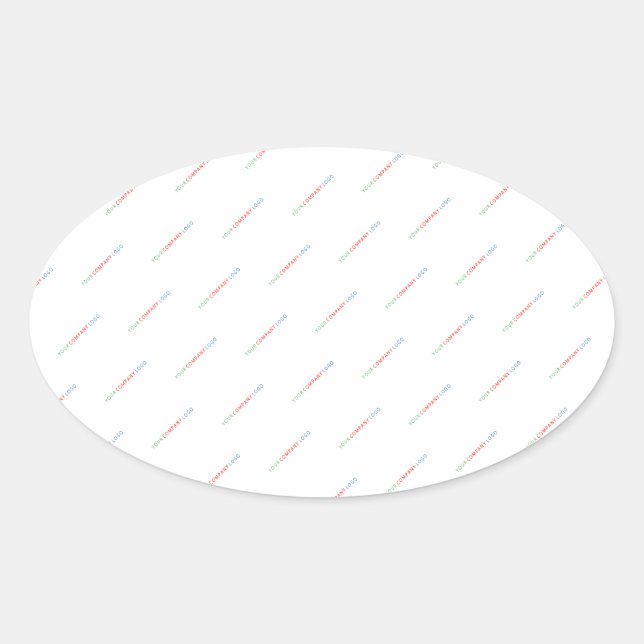 your company logo personalized   oval sticker (Front)