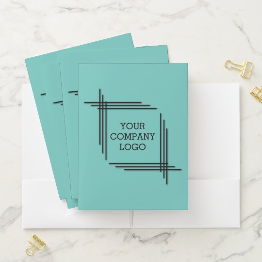 YOUR COMPANY LOGO,personalized Pocket Folder | Zazzle.com