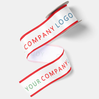 your company logo personalized satin ribbon