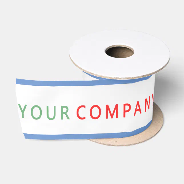 your company logo personalized satin ribbon | Zazzle