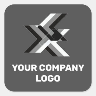 YOUR COMPANY LOGO,personalized Square Sticker