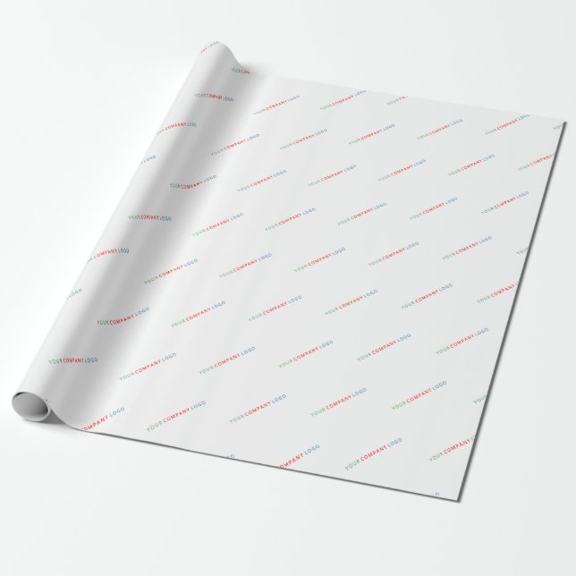 your company logo personalized  wrapping paper (Unrolled)