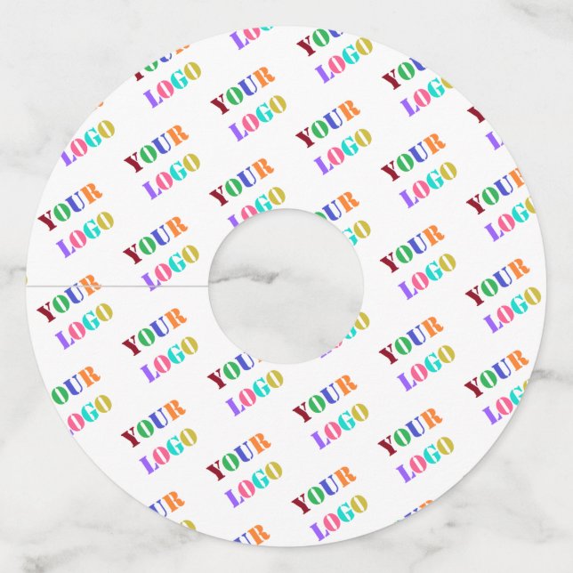 Your Company Logo Photo Business Wine Glass Tag (Front)