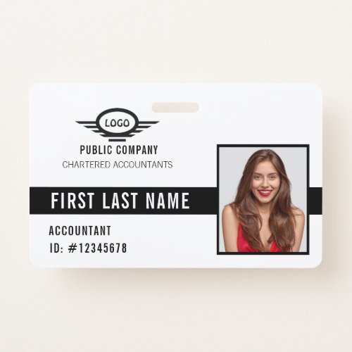 Your Company Logo Photo Name ID Badge