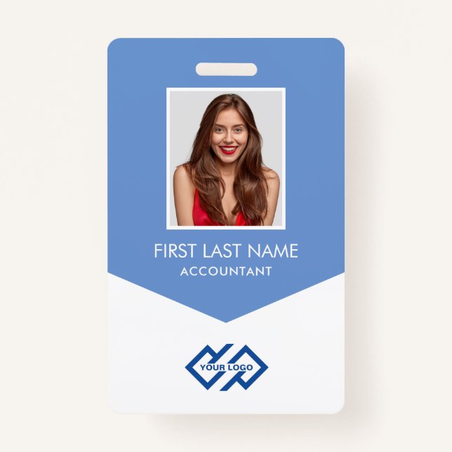 Your Company Logo Photo Name ID Badge (Front)