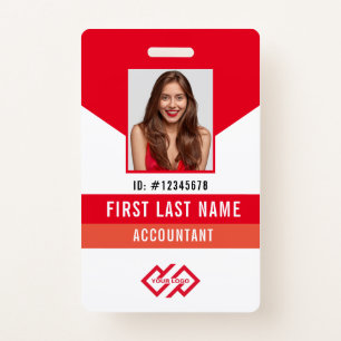 Your Company Logo Photo Name ID Badge