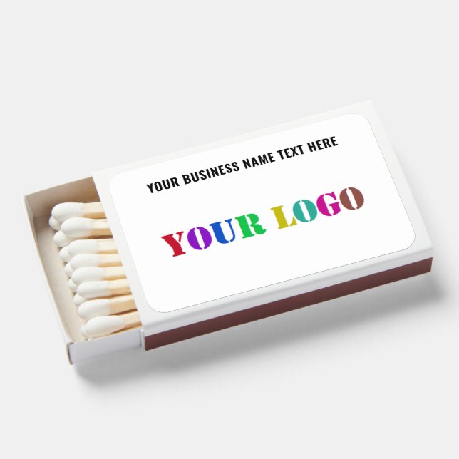Your Company Logo Promotional Business Matchboxes (Front Open)