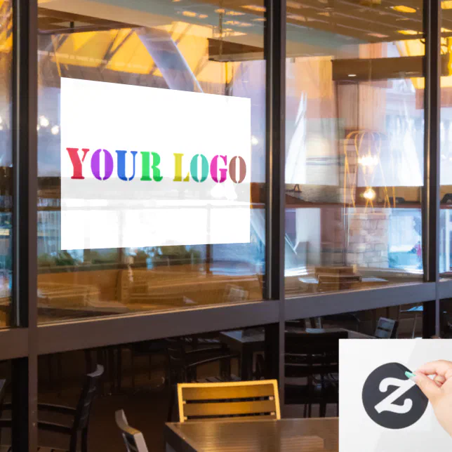 Your Company Logo Promotional Window Cling Example | Zazzle