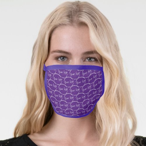 Your company logo purple face mask