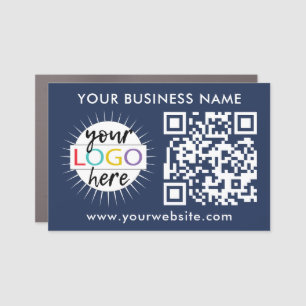 Your Company Logo & QR Code Business Promotional Car Magnet