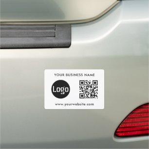 Your Company Logo & QR Code Business Promotional Car Magnet