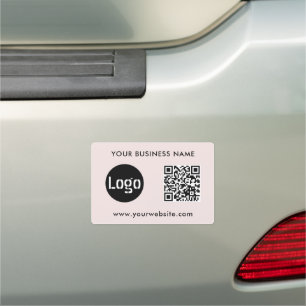Your Company Logo & QR Code Business Promotional   Car Magnet